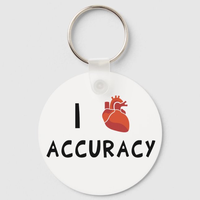 I Heart Accuracy Key Ring (Front)