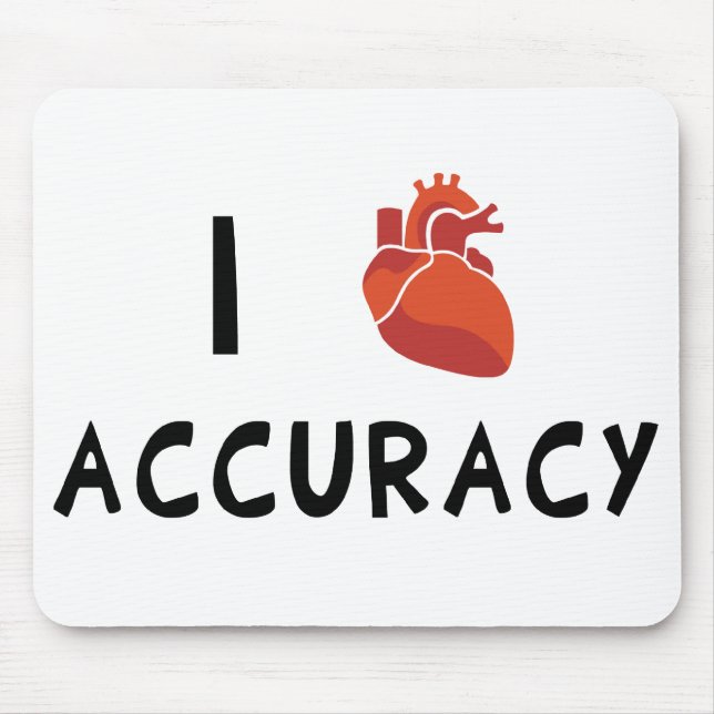 I Heart Accuracy Mouse Mat (Front)