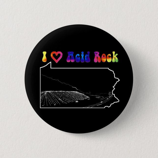 I *heart* acid rock button (Front)