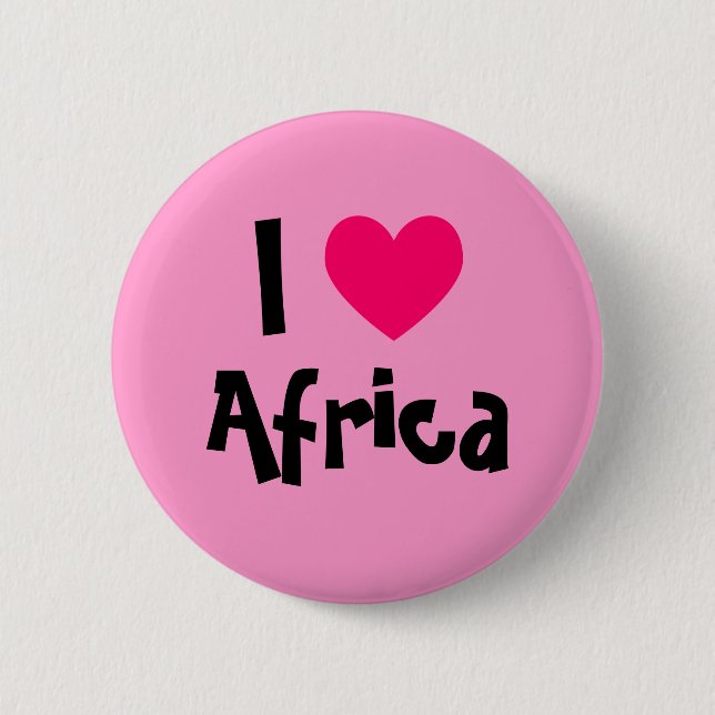 I Heart Africa 6 Cm Round Badge (Front)