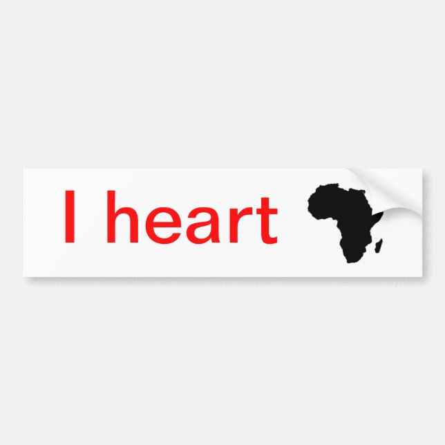 I heart Africa... Bumper Sticker (Front)
