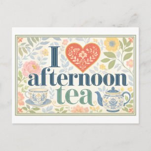 "I [Heart] Afternoon Tea" Postcard