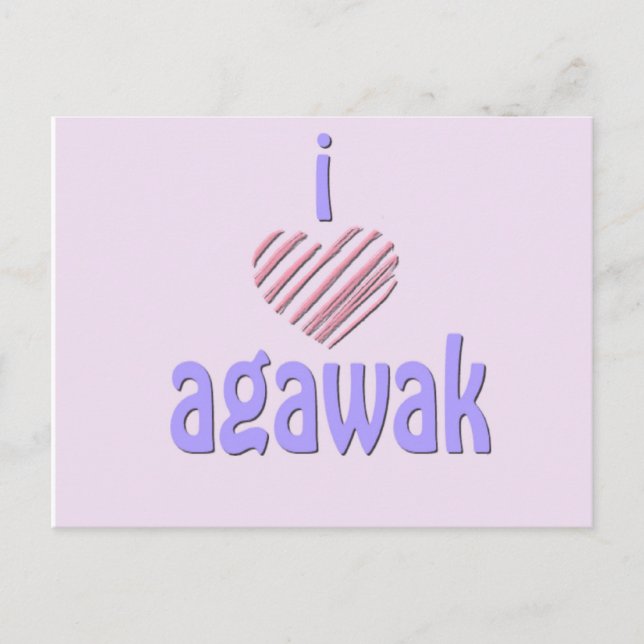 I Heart Agawak Postcard (Front)