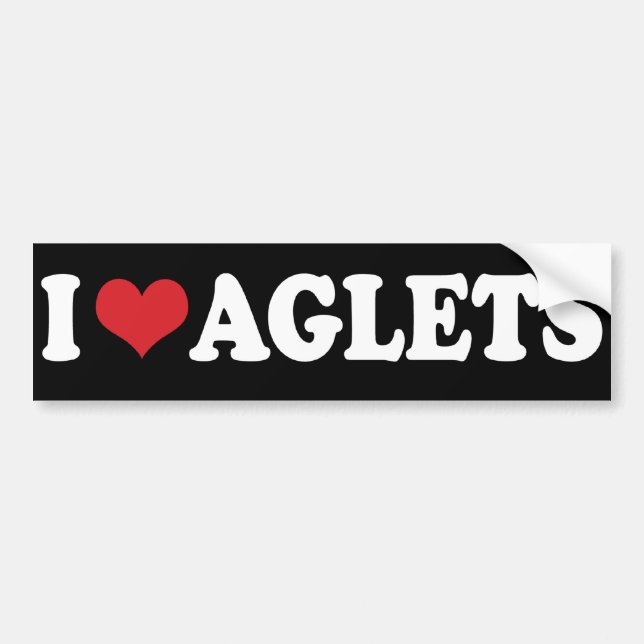 I (heart) Aglets Sticker (Front)