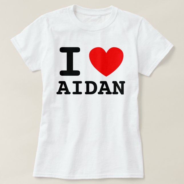 I Heart Aidan Shirt (Design Front)