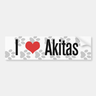 I (heart) Akitas Bumper Sticker