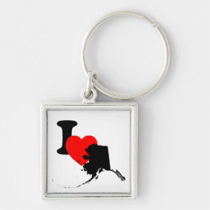 I Heart Alaska Key Ring