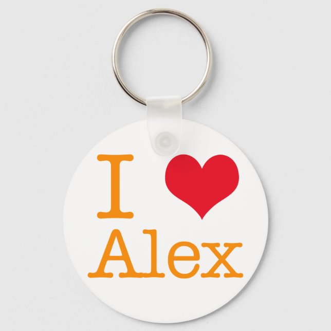 I Heart Alex Key Ring (Front)