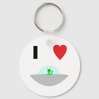I heart Aliens Key Ring
