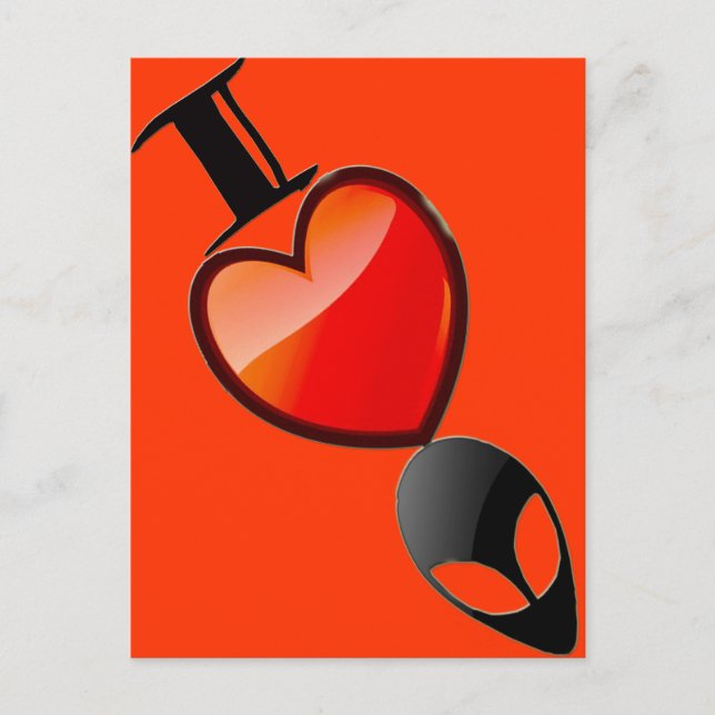 I *Heart* Aliens Postcard (Front)