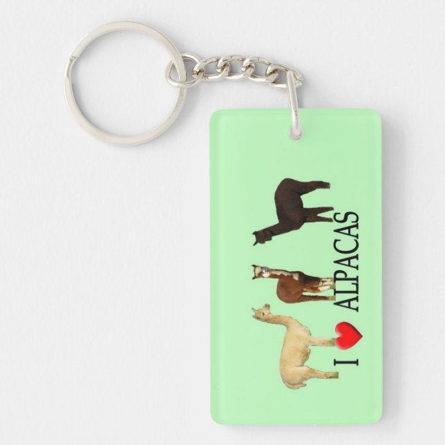 I Heart Alpaca Key Ring (Front)
