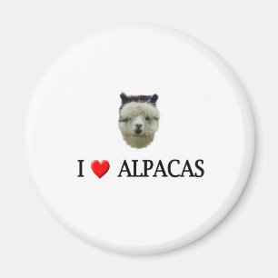 I "heart" alpacas magnet