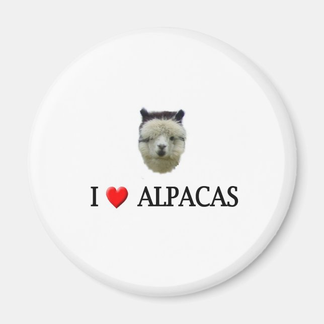 I "heart" alpacas magnet (Front)