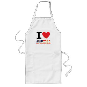 I Heart America Long Apron