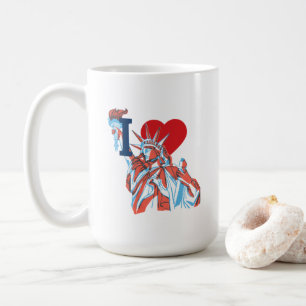 I Heart America Statue of Liberty Fourth of July Coffee Mug