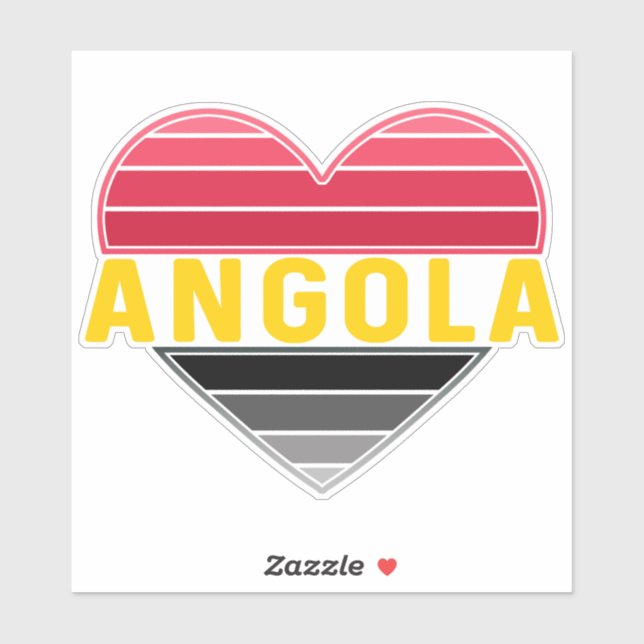 I Heart Angola, Angolan Flag Colours (Sheet)