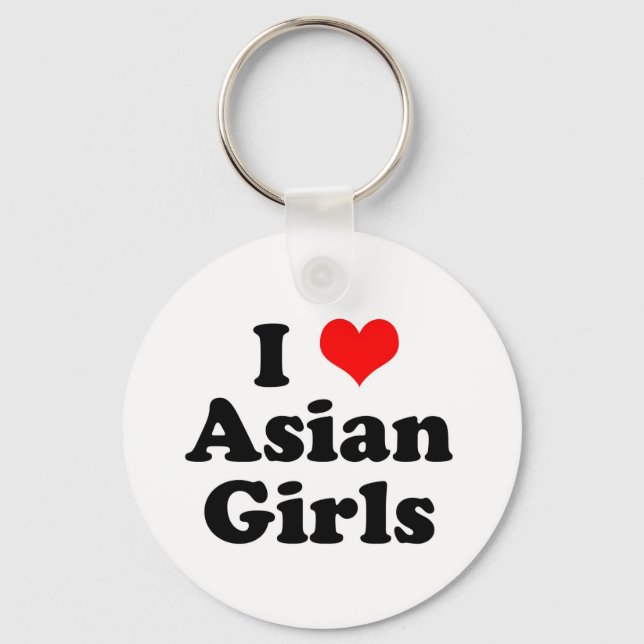 I Heart Asian Girls Key Ring (Front)