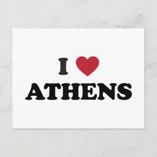I Heart Athens Greece Postcard