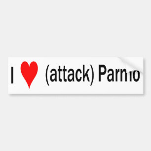 I heart (attack) parmo bumper sticker