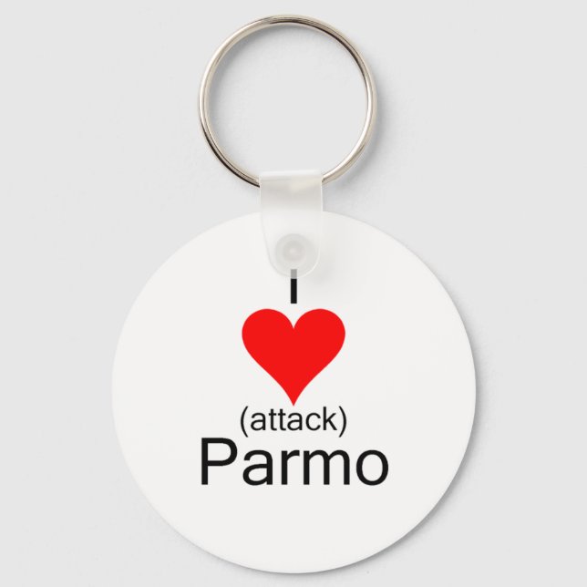 I Heart Attack Parmo Key Ring (Front)