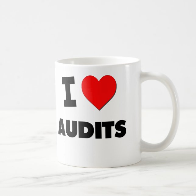I Heart Audits Coffee Mug (Right)
