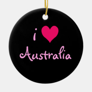 I Heart Australia Ceramic Tree Decoration