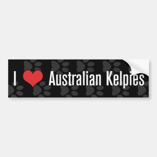 I (heart) Australian Kelpies (Dark) Bumper Sticker