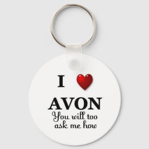 i heart avon ask me how key ring