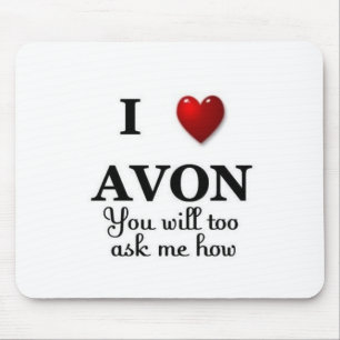 i heart avon ask me how mouse mat