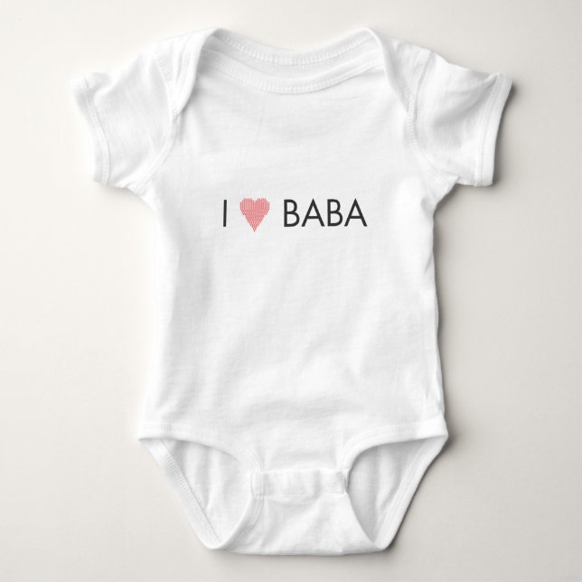 I HEART BABA BABY BODYSUIT (Front)