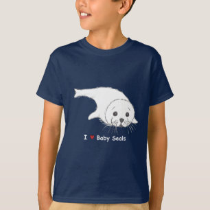 I Heart Baby Seals Dark Coloured Shirts