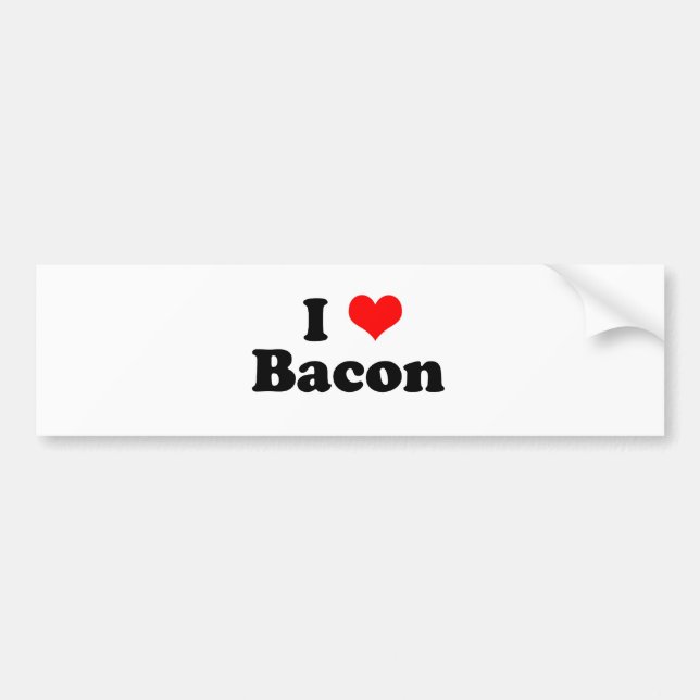 I Heart Bacon Bumper Sticker (Front)