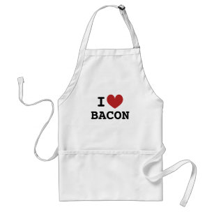 I heart bacon kitchen apron for men and women