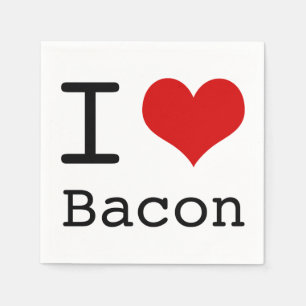 I heart Bacon Napkin