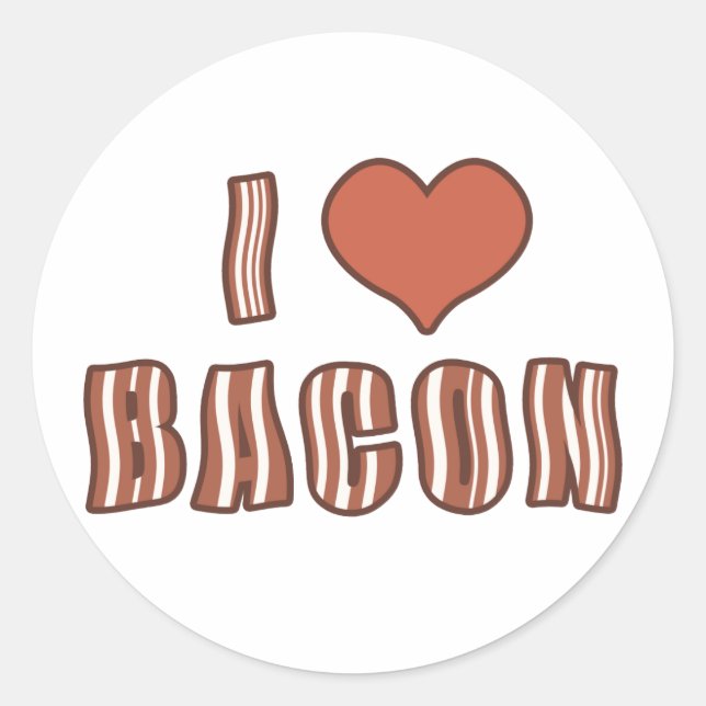 I Heart Bacon Stickers 001 (Front)