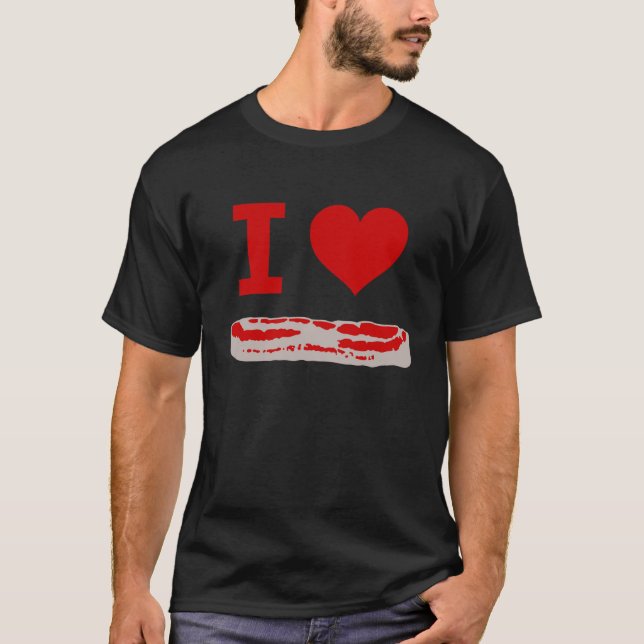 I Heart Bacon T-Shirt (Front)