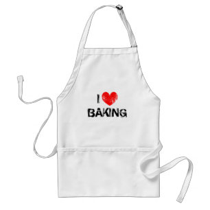 I heart baking aprons for men and women   Grungy