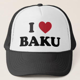 I Heart Baku Azerbaijan Trucker Hat