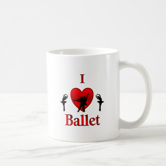 I Heart Ballet Coffee Mug (Right)