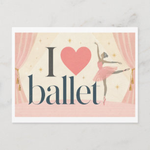 "I [Heart] Ballet" Postcard