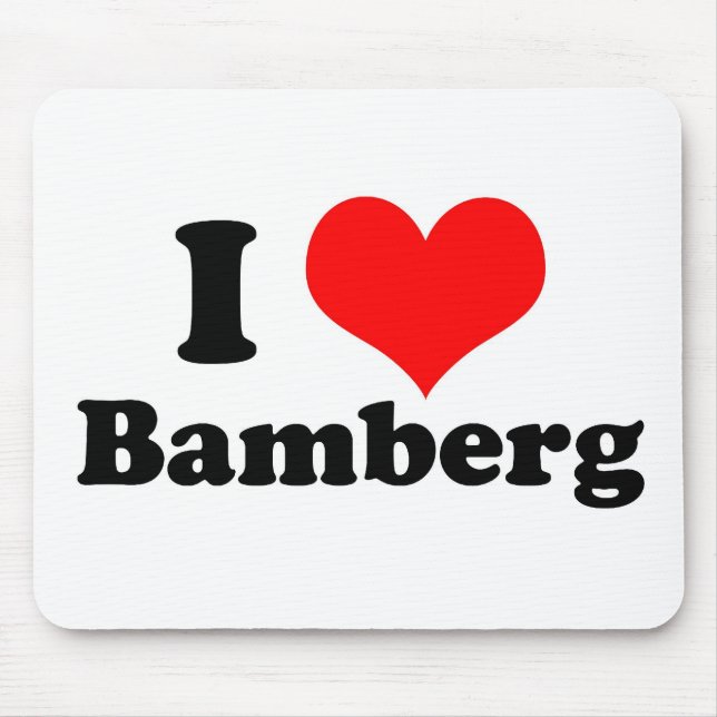 I heart Bamberg Mouse Mat (Front)