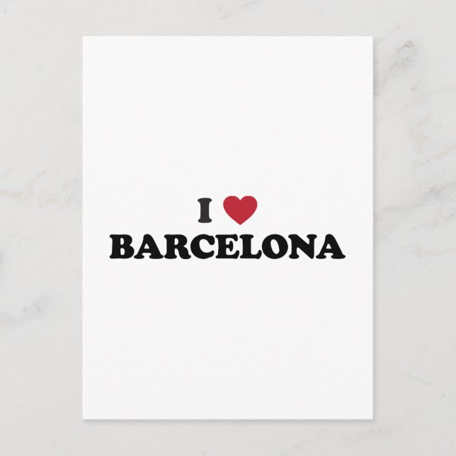 I Heart Barcelona Spain Postcard (Front)