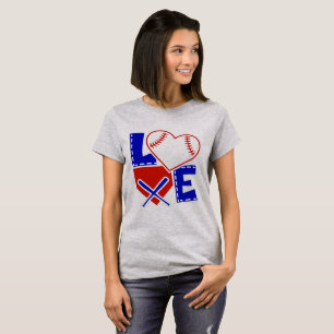 I Heart Baseball - I Love Base Ball Bat T-Shirt