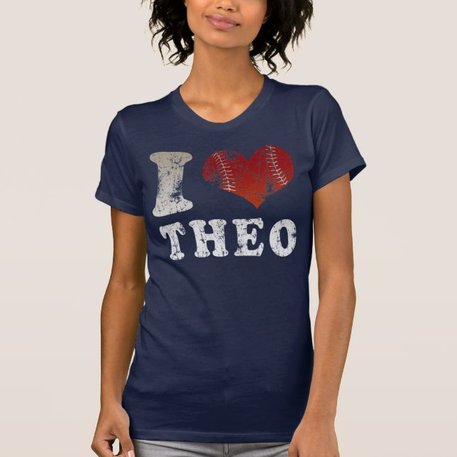 I heart baseball Theo t shirt (Front)