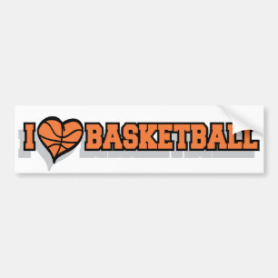 I Heart Basketball Bumper Sticker
