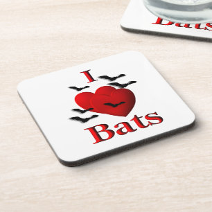 I Heart Bats Coaster