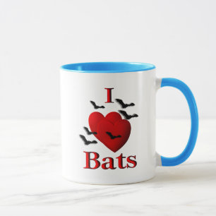 I Heart Bats Mug