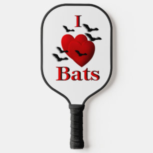 I Heart Bats Pickleball Paddle