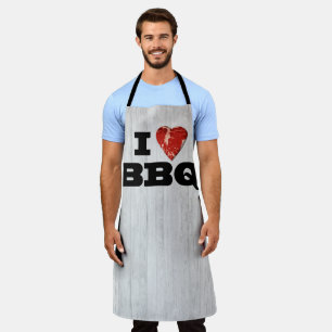 I Heart BBQ, Funny Beef Steak Grill Apron
