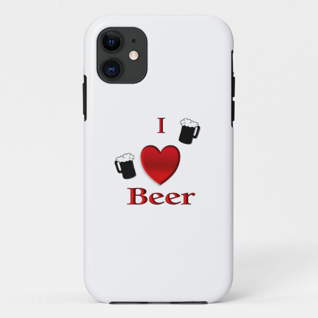 I Heart Beer Design Case-Mate iPhone Case (Back)